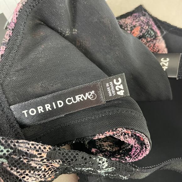 Torrid NWT Lightly Lined Everyday Wire-Free Bra Floral 360° Back Smoothing 42C - Picture 9 of 11